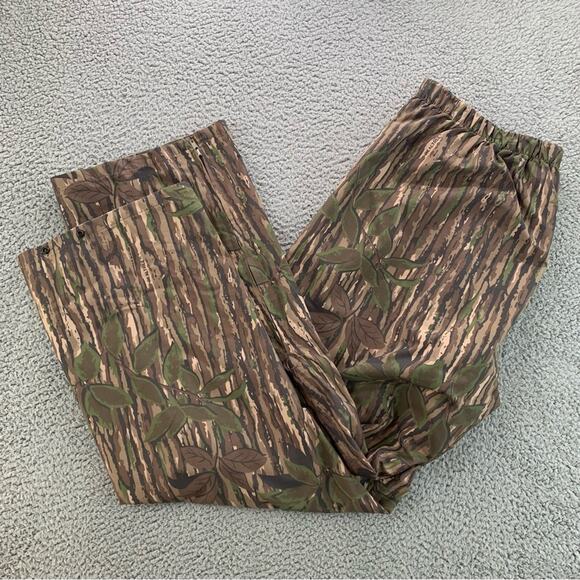 Vintage 10X Gore-Tex Real Tree Camo Hunting Rain Pants Men - Size XL Waist 40-42 - Picture 4 of 16